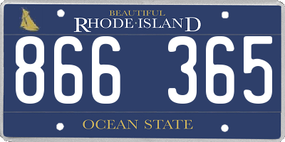 RI license plate 866365