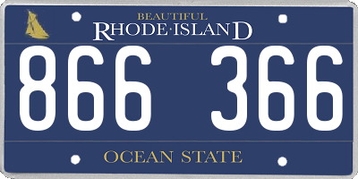 RI license plate 866366