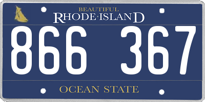 RI license plate 866367