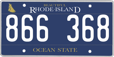 RI license plate 866368