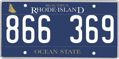 RI license plate 866369