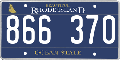 RI license plate 866370