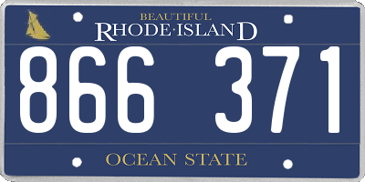 RI license plate 866371