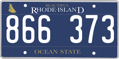 RI license plate 866373