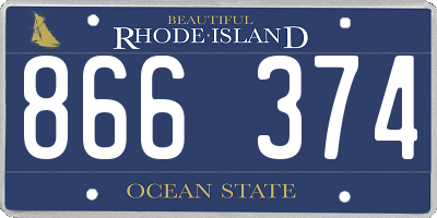 RI license plate 866374