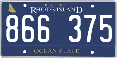 RI license plate 866375