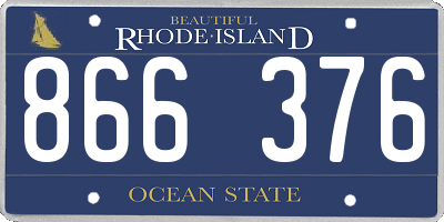 RI license plate 866376