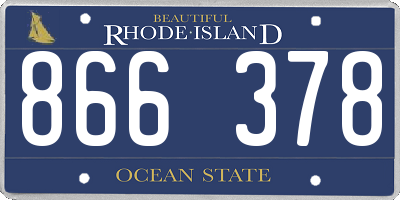 RI license plate 866378