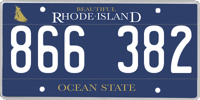 RI license plate 866382
