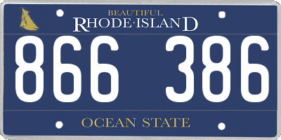 RI license plate 866386