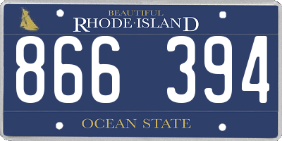 RI license plate 866394