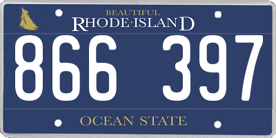 RI license plate 866397