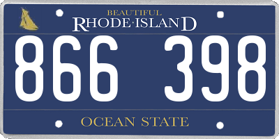 RI license plate 866398