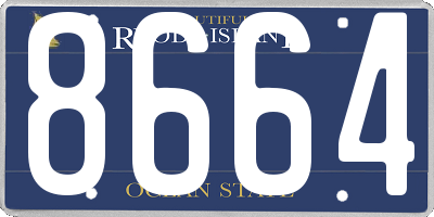 RI license plate 8664