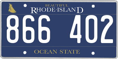 RI license plate 866402