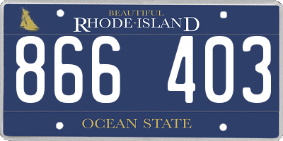 RI license plate 866403