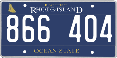 RI license plate 866404