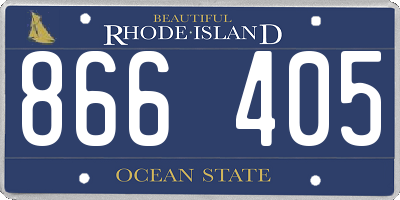 RI license plate 866405