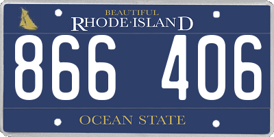 RI license plate 866406