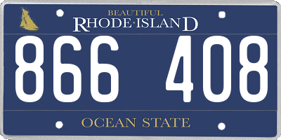 RI license plate 866408