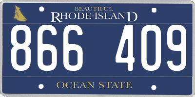 RI license plate 866409