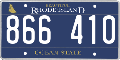 RI license plate 866410