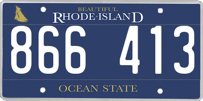 RI license plate 866413