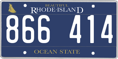 RI license plate 866414