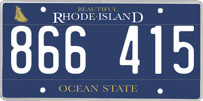 RI license plate 866415