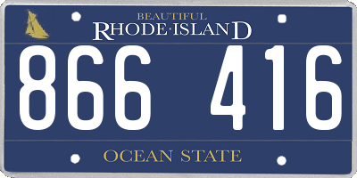 RI license plate 866416