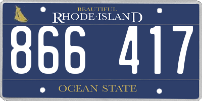RI license plate 866417