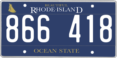 RI license plate 866418