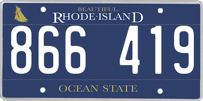 RI license plate 866419