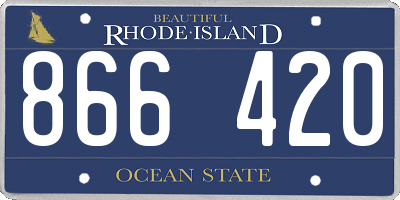 RI license plate 866420