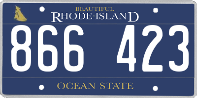 RI license plate 866423