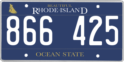 RI license plate 866425
