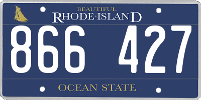 RI license plate 866427