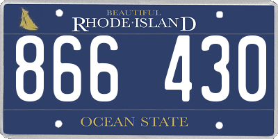 RI license plate 866430