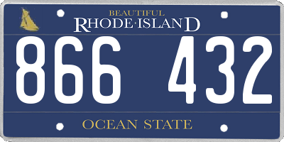 RI license plate 866432