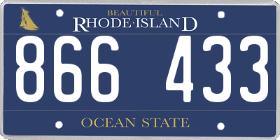 RI license plate 866433