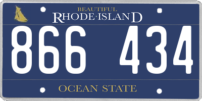 RI license plate 866434