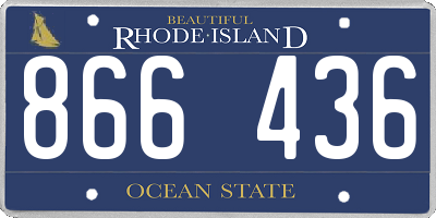 RI license plate 866436