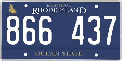 RI license plate 866437