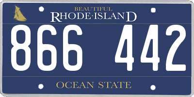 RI license plate 866442