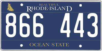 RI license plate 866443