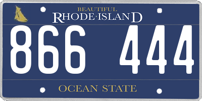 RI license plate 866444