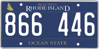 RI license plate 866446