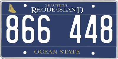RI license plate 866448