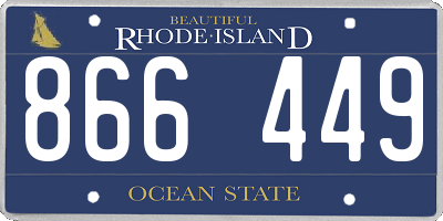 RI license plate 866449