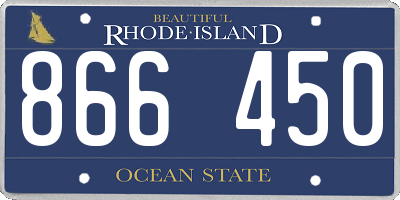 RI license plate 866450